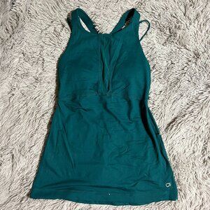 S teal GapFit strappy back work out tank